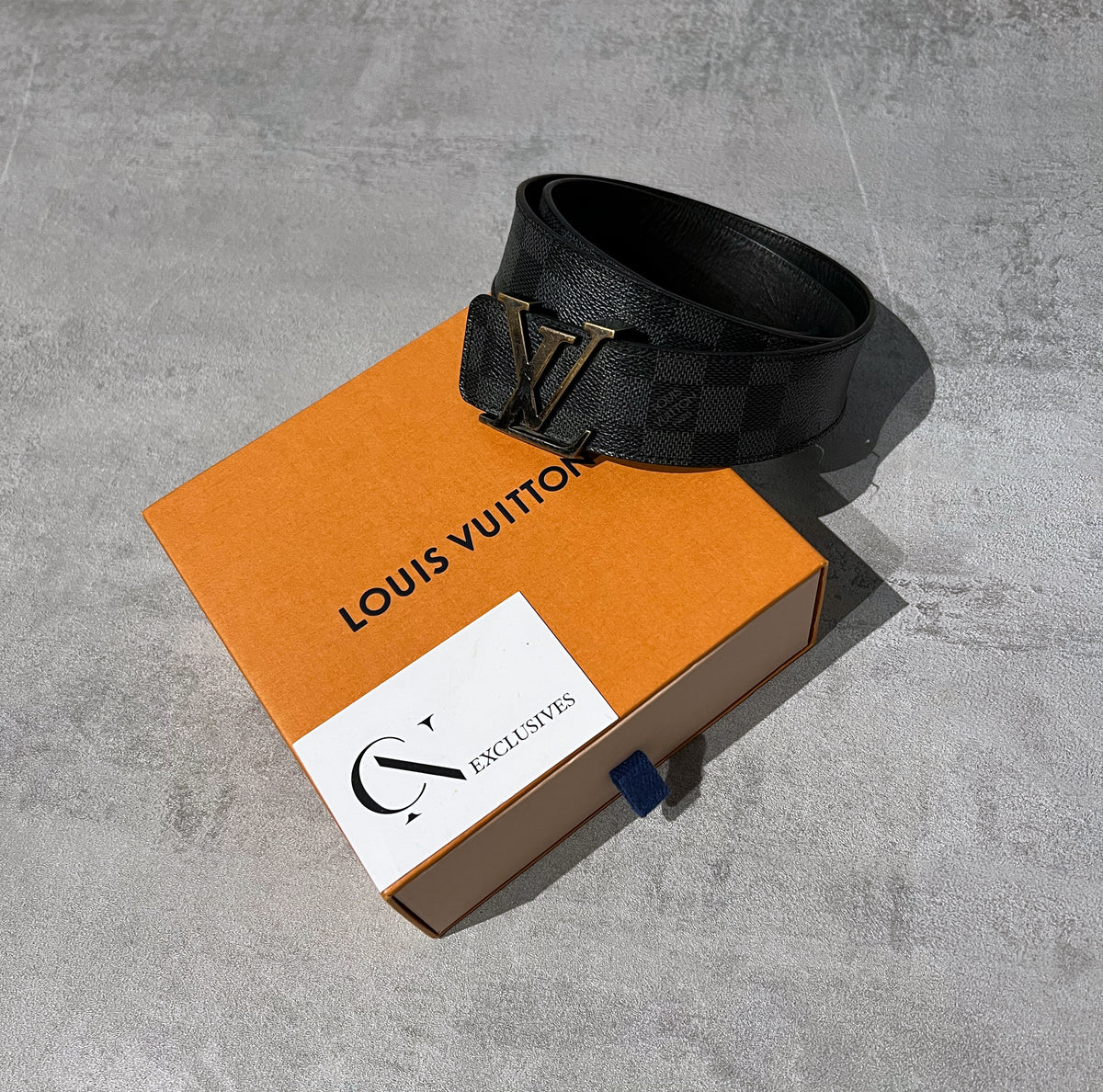 louis vuitton damier graphite belt