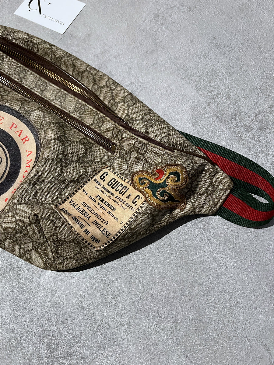 Gucci Courrier Zip Belt Bag Gg Coated #270333G13B Gucci Night Courrier Waist Bag GG Supreme Soft Black in  main image 3