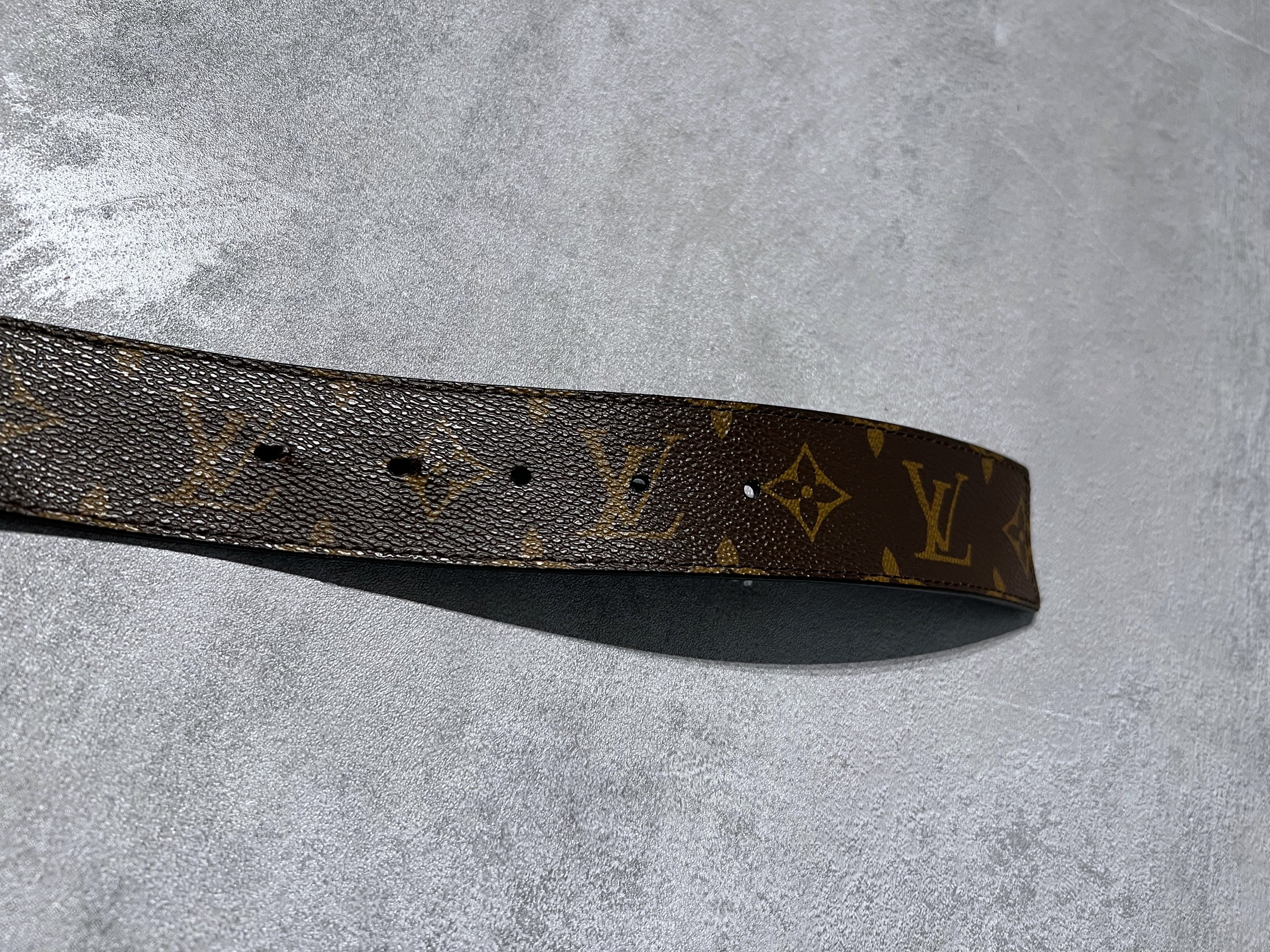 Authentic Louis Vuitton Brown / Black Reversible Monogram Leather