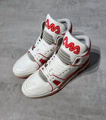 Load image into Gallery viewer, Louis Vuitton Vigil Abloh White x Red High Top Trainers

