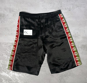 Gucci Acetate Shorts With Interlocking G Stripe