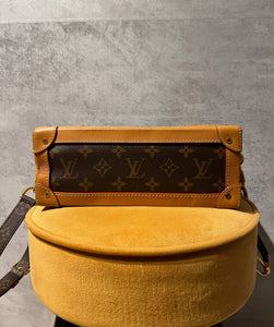 Authentic Louis Vuitton x Virgil Abloh Mini Soft Trunk Monogram Orange Chain