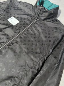 Louis Vuitton Reversible Leather & Fleece Zip Jacket - Blue