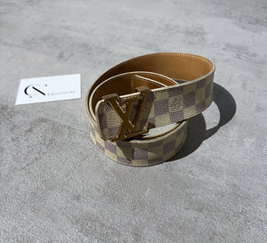 Louis Vuitton Damier Graphite Canvas Reversible Buckle Belt Size 85/34