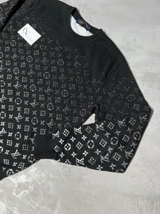 Louis Vuitton Monogram Monogram Jacquard Sweatshirt, Black, M