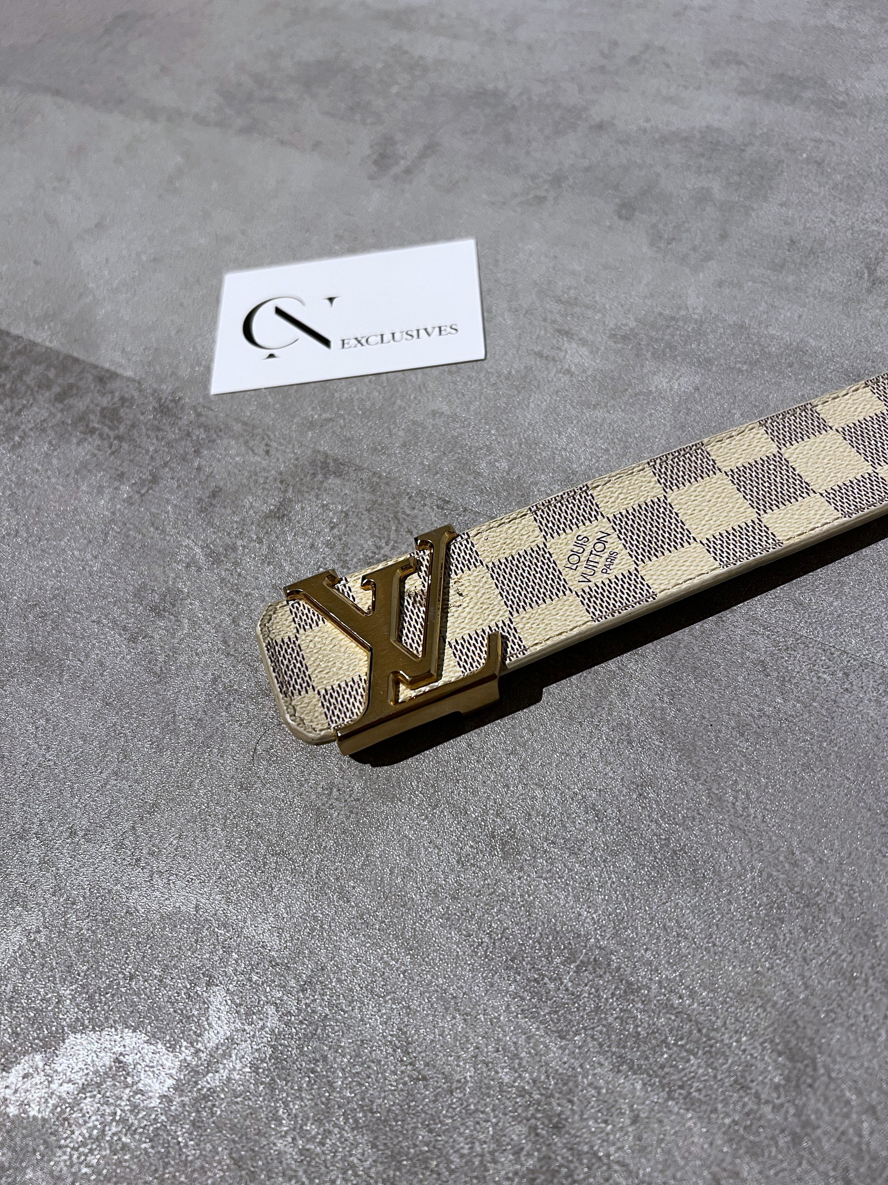 Louis Vuitton Damier Graphite Canvas Plate Reversible Belt Size 85