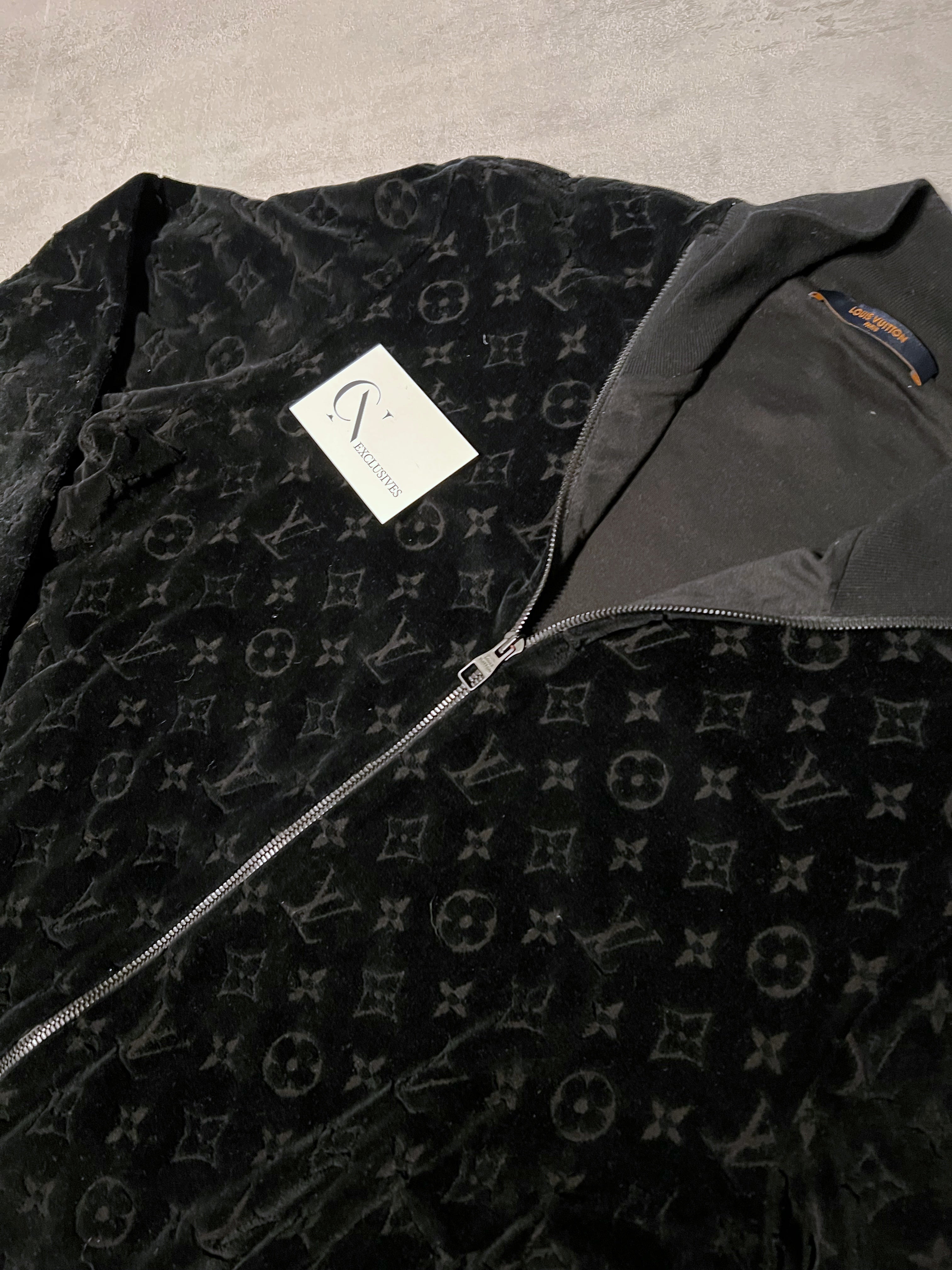 monogram louis vuitton jacket black