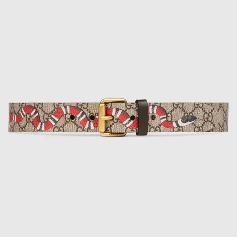 Gucci GG Supreme Kingsnake Monogram Belt