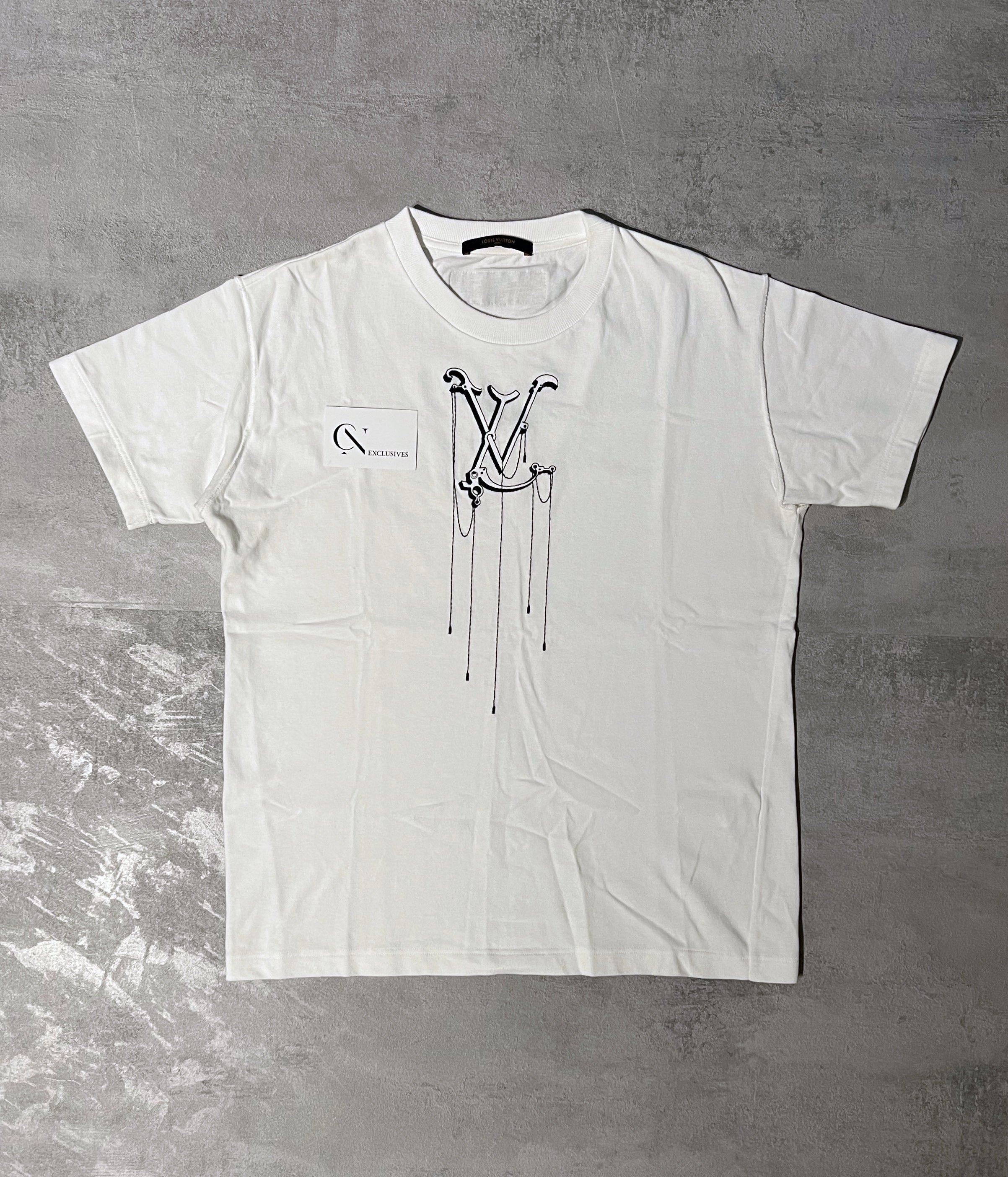LOUIS VUITTON FORNASETTI 2021 graphic logo Vase chain trimmed cotton tshirt  S