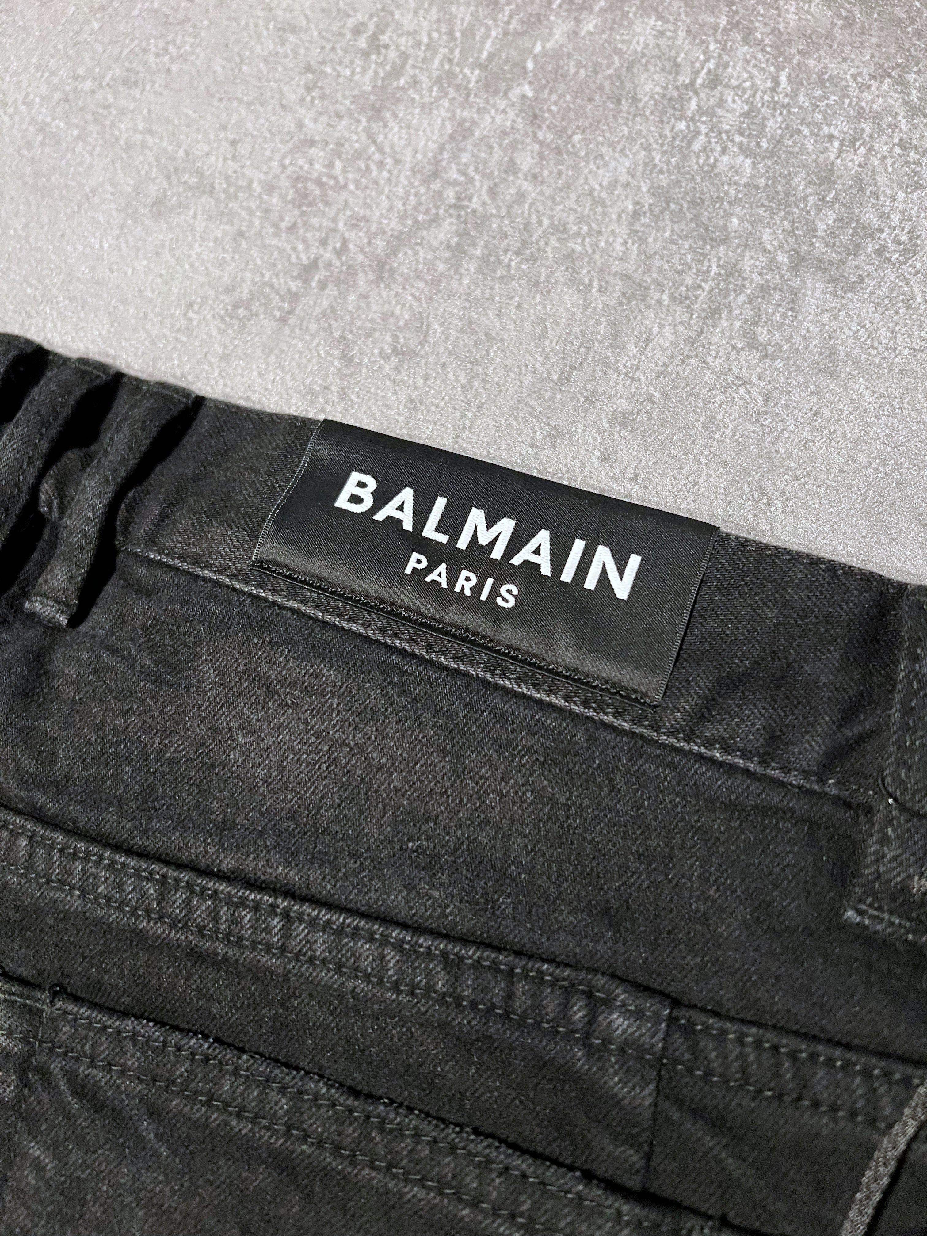 Balmain Embossed Slim Jeans