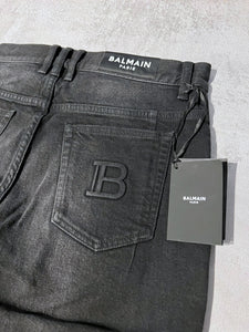 Balmain Embossed Slim Jeans