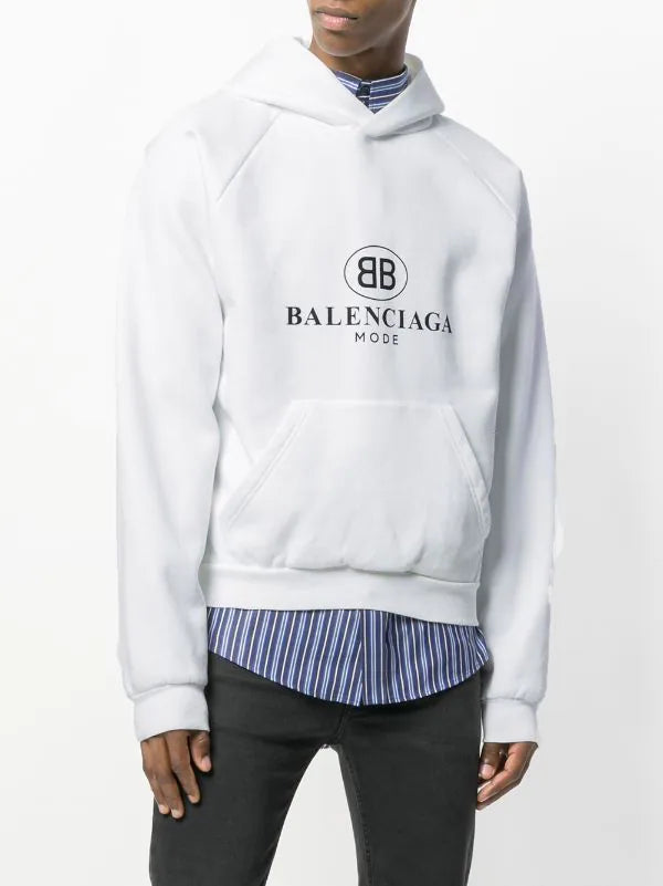 White balenciaga mode hoodie best sale