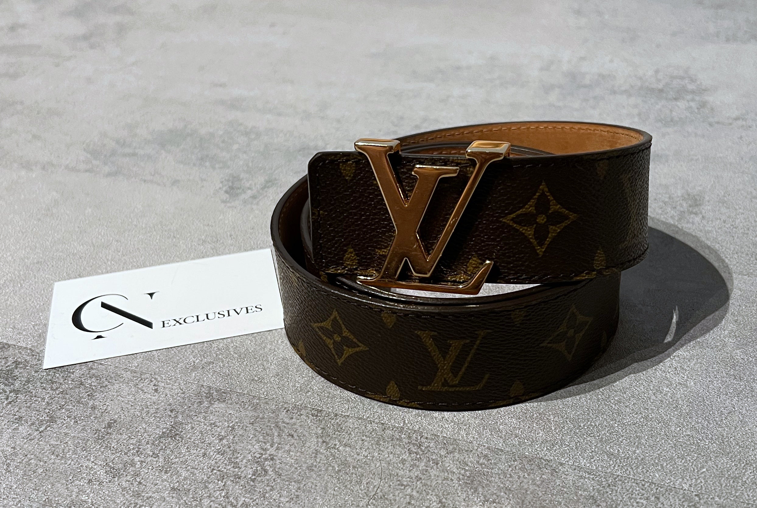 Louis Vuitton, Accessories, Louis Vuitton Paris Leather Belt M968 9036  Dark Brown Made In Spain 2 Buckles