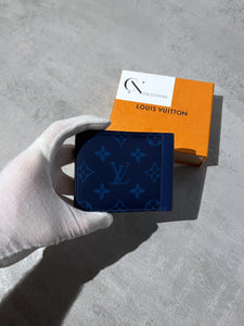 Authentic New Rare Louis Vuitton Pacific Taiga Blue Monogram Multiple  Wallet